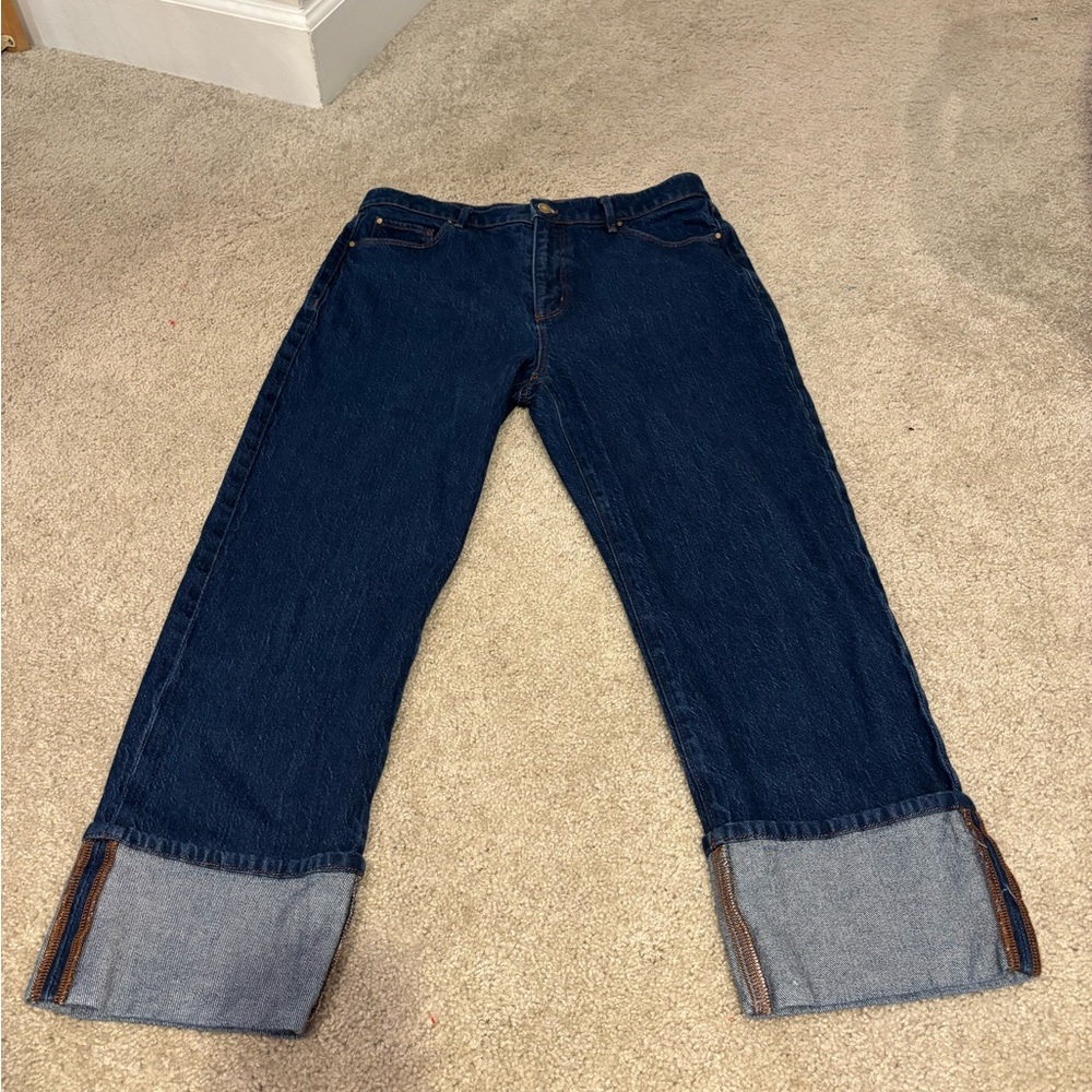 Ann Taylor Dark Blue Straight Jeans
